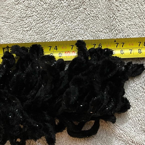 Black Boa! Silver sparkle! Whimsigoth Witchy - Picture 4 of 5